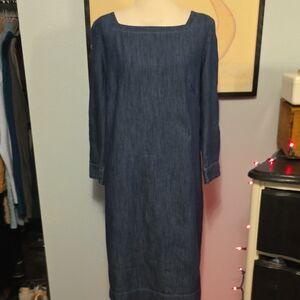 Talbots Denim Sheath Dress Size 2
